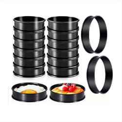 16 Pcs Crumpet Rings Nonstick 4 Inch Stainless Steel