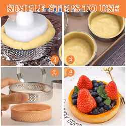 8Pcs Cake Ring, Stainless Steel Tart Ring, Multi Shaped Baking Rings