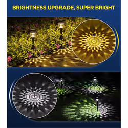 Solar Lights Outdoor Waterproof 8 Pack Warm Light