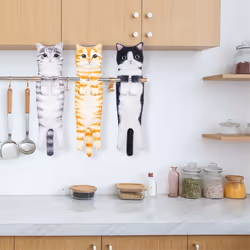Funny Cat Hand Towels, Kitchen And Bathroom Hand Towels