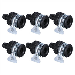 6-Pack Universal Faucet Adapter, Plastic Hose Connector