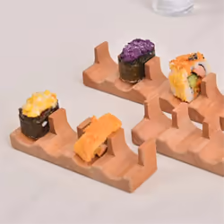 Wood Sushi Tacos Holder Serving Rack Divider Taco Rack Tray Plates D