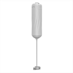 Milk Frother Wand Drink Mixer Handheld Frother Electric Whisk, White