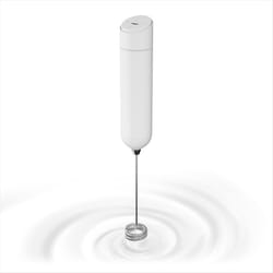 Milk Frother Handheld, Electric Milk Frother for Coffee, White