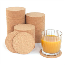 Cork Coasters Set of 50- 3.5In Round,Eco-Friendly Drink Pads for Home