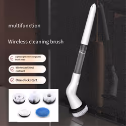 Electric cleaning brush, replaceable brush electric scrubber
