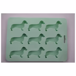 Dachshund shaped silicone ice piece mold tray A