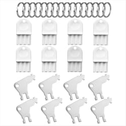 16pcs Paper Towel Dispenser Key, with 16 Key Rings