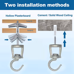 Ceiling Hooks for Hanging Plants 6 PCS ,Metal Plant Hooks