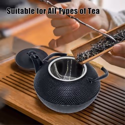 Cast Iron Tea Pot - Twine Handle Teapot Kettle