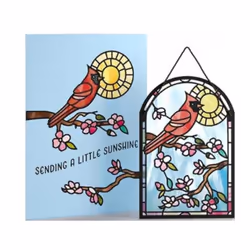 bird Blessing to Have a Mom Like You bird Suncatcher Card