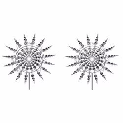 silver Retro wrought iron metal ornaments wrought iron windmill