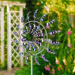 silver Retro wrought iron metal ornaments wrought iron windmill