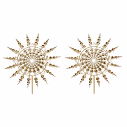 gold Retro wrought iron metal ornaments wrought iron windmill