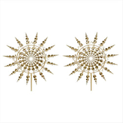 gold Retro wrought iron metal ornaments wrought iron windmill