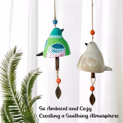 2PCS Bird Song Bell Bird Song Bell Wind Chime Bird Song Bell,A