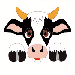3D Cow Fence Peeker Decor Cute Farm Animal Yard Decoration