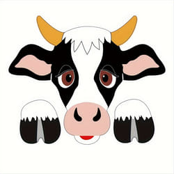 3D Cow Fence Peeker Decor Cute Farm Animal Yard Decoration