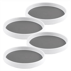 4 Pack 10 Inch Non-Skid Turntable for Cabinet 360 Degree Turntable