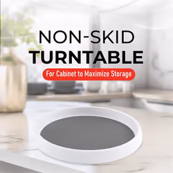 4 Pack 10 Inch Non-Skid Turntable for Cabinet 360 Degree Turntable