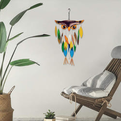 Owl wind bell, Iron Folk Art Owl Model Design Wind Chimes