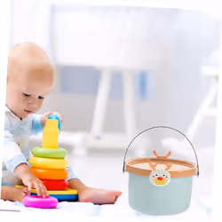 2PCS Toy Bins Building Blocks Organizer Toy Storage Bucket,A