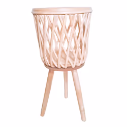 Rattan Plant Stand with Legs Woven Rattan -Planter Stand