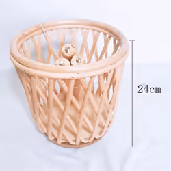 Rattan Plant Stand with Legs Woven Rattan -Planter Stand