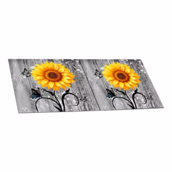 Flowers Washer Dryer Dust Cover Mat For Top Washing Machine
