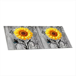 Flowers Washer Dryer Dust Cover Mat For Top Washing Machine
