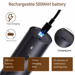 USB Rechargeable Pepper Grinder, Electric Pepper Grinder Black