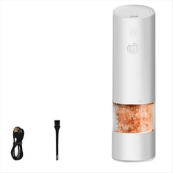 USB Rechargeable Pepper Grinder, Electric Pepper Grinder White