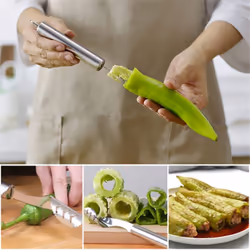 Pepper Seed Corer Remover,Stainless Steel Pepper Seed Corer Remover