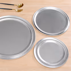 Pizza Pan/Tray, Narrow Rim, Aluminum, 8 Inch