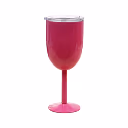 Wine Glass Stainless Steel Double Layer Goblet Rose Red