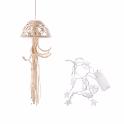 Boho Macrame Dream Catcher Handmade Woven With String Lights B