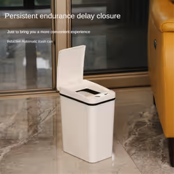 Non-Contact Bathroom Trash Can Automatic Motion Sensor Trash Can (A)