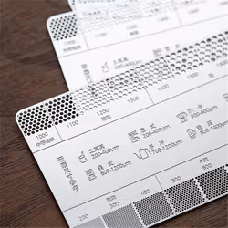 Stainless Steel Coffee Reference Card Metal Coffee Size Ruler