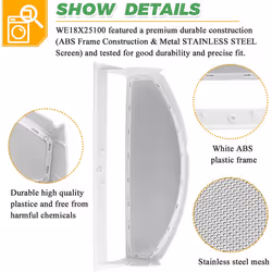 Dryer Lint Screen Filter Screen Mesh For Dryers Replaces WE18M30