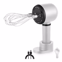 Wireless Portable Hand Whisk with Rechargeable 3 Speeds and 2 Whisk