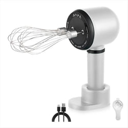 Wireless Portable Hand Whisk with Rechargeable 3 Speeds and 2 Whisk