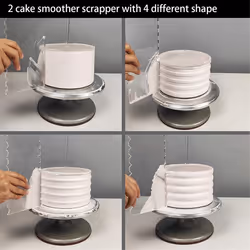 Acrylic Round Cake Disk Set,Acrylic Cake Discs Set,Comb Scrapers