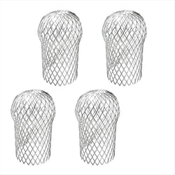 4 Pcs Gutter Downspout Guards 3.5 Inch Aluminum Leaf Filter