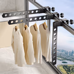 Window snap clothes drying rack, dormitory balcony drying rack WHITE
