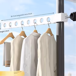 Window snap clothes drying rack, dormitory balcony drying rack WHITE