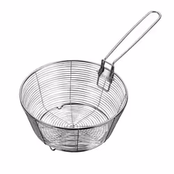 Strainer Basket Fine Mesh Non-Stick Bottom Foldable Handle 20Cm