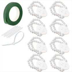 Corsage Wristlet Band 8Pcs Wrist Corsage Bracelets,Pearl