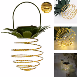 LED Solar Garden Lights Hanging Lantern Solar Pineapple Lamp
