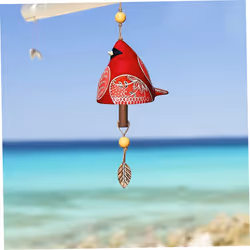 Bird Song Bell Garden Decoration,Hanging Rustic Wind Chime, A