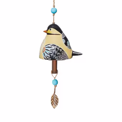 Bird Song Bell Garden Decoration,Hanging Rustic Wind Chime, F